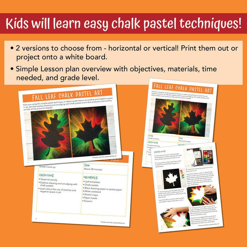How to Make Fall Leaf Art with Chalk Pastels