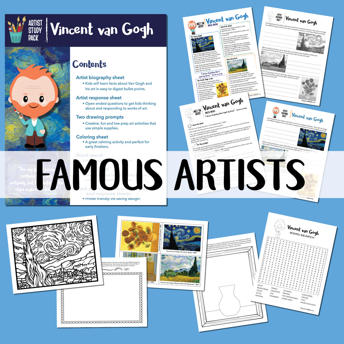 Famous Artist Activities – Projects with Kids