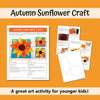 PDF examples of a fall sunflower craft with oil pastels