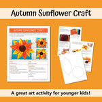 PDF examples of a fall sunflower craft with oil pastels
