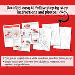 PDF examples of a printable Canada Day wand craft for kids to make.