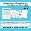 PDF pages of narwhal scrape painting for kids, step by step instructions and photos included. 