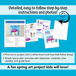 Rainy day art project PDF printable to use in the classroom or at home. Try blow painting and a watercolor resist technique, fun painting idea for kids.