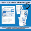 Photos of step by step instructions of how to put a Vincent van Gogh lapbook together.