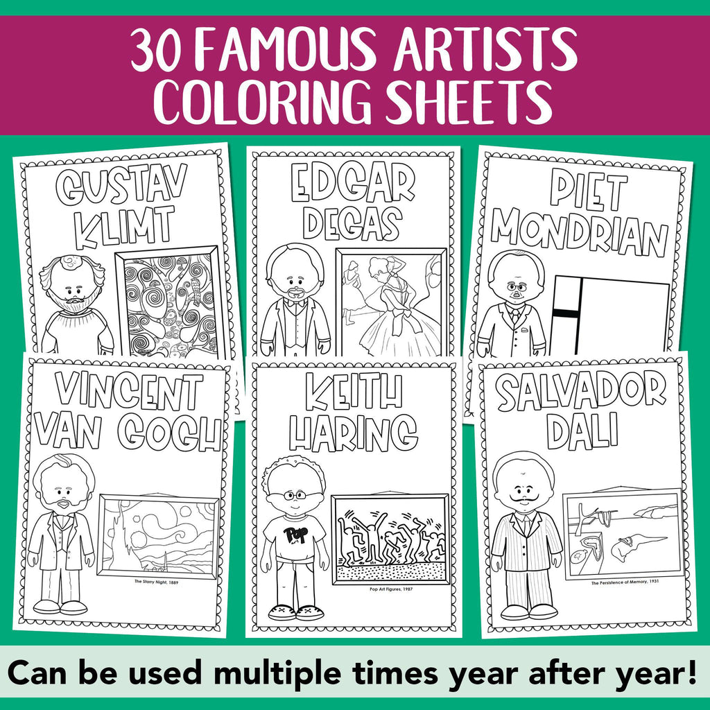 Art Supplies Coloring Page - Young Rembrandts Shop