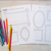 Printed examples of drawing prompts that kids of all ages can do.