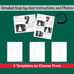 Make an angel, candy cane, or Christmas tree pastel art project with step by step instructions and photos. 