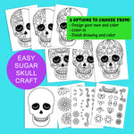 Sugar skull printable pack for kids to make.