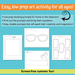 Summer drawing prompt activity for kids of all ages to do sample pages. 